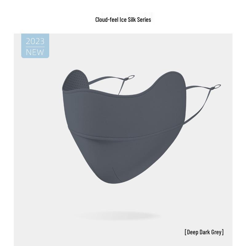 Women's Ice Silk UV Protection Face Mask - Breathable Nylon with Blush Gradient