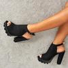 Dámské boty Letní platformové gladiátorské sandály Vysoké podpatky Pásek Lodičky Boty s přezkou Módní dámské boty Vysoké podpatky Zapatos