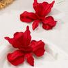 Pleated Large Flower Earrings Irregular Ear Accessories Exaggerated Flower Earrings  Party