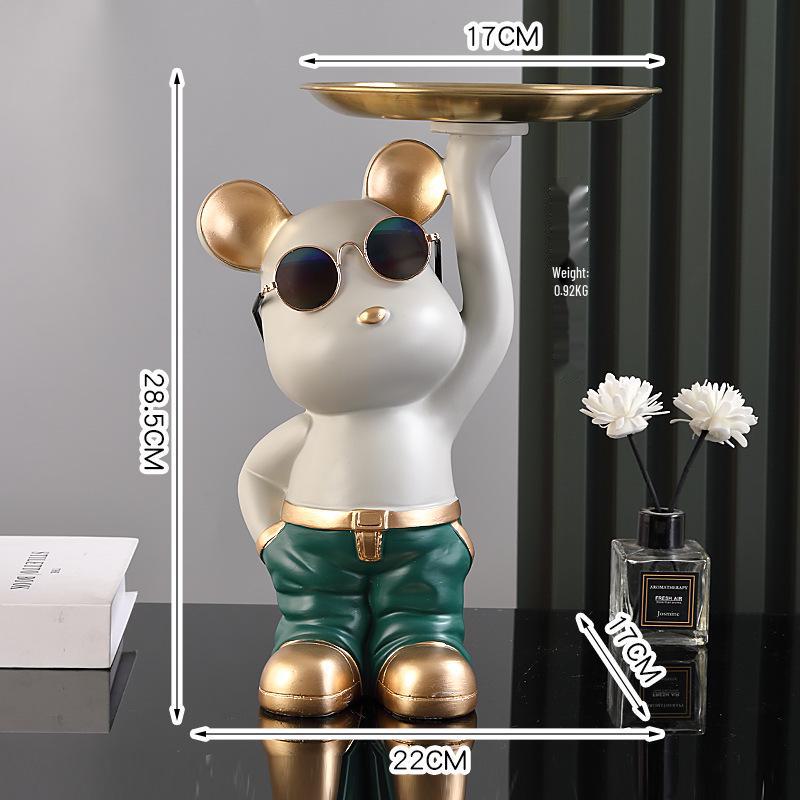 

Лоток для ключей в виде роскошного медведя: Декоративный крючок и органайзер для прихожей