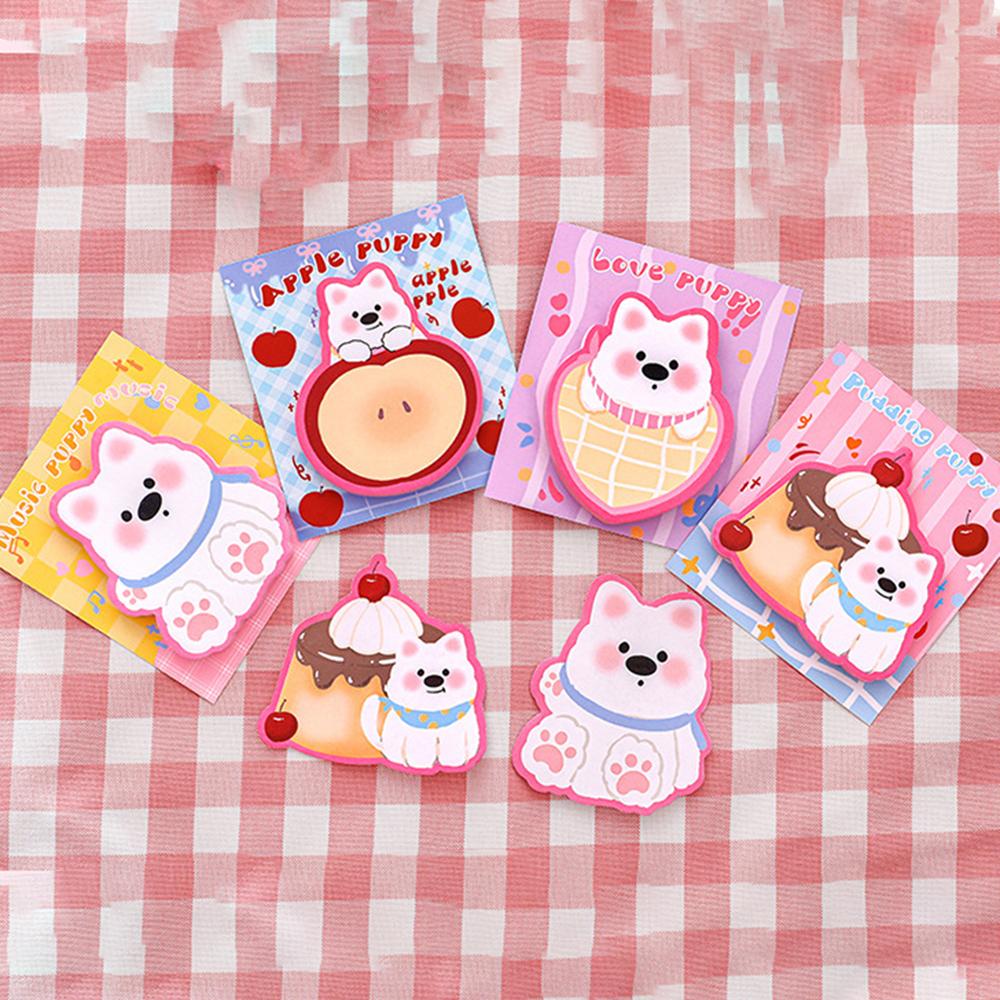1 Piece Sticker Cute Kawaii Dopamine Dog Sticky Notes Notepad Memo Pads Office School Supplies Stationery