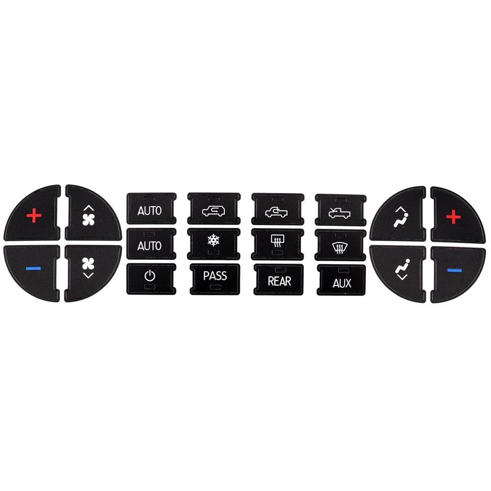 Button Repair Kit AC Dash Switch Sticker For Chevrolet Silverado 2007-2013