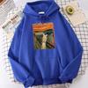 Der Schrei Kunst Erwiderung Katze Bedruckte Herren Hoodies Schlichter Fleece Hoodie Street S-Xxl Kapuzenpullover Lässige Mode Pullover Tops hoodies