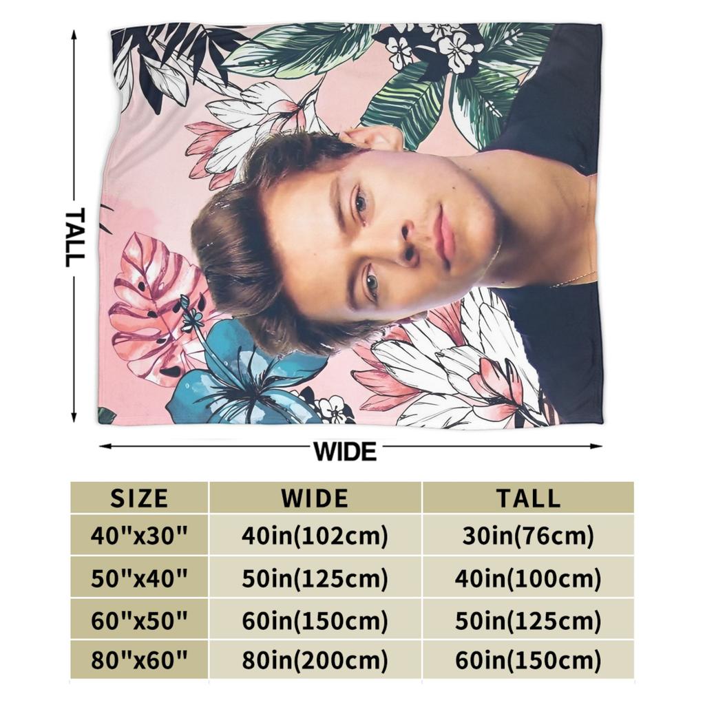 Harrys Styles Singer Blankets Coral Fleece Plush Textile Decor Portable Super Soft Throw Blanket for Sofa Office Bedding Throws