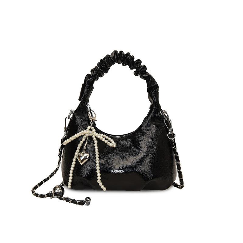 Premium red bag women's new versatile chain messenger bag exquisite pleated handbag