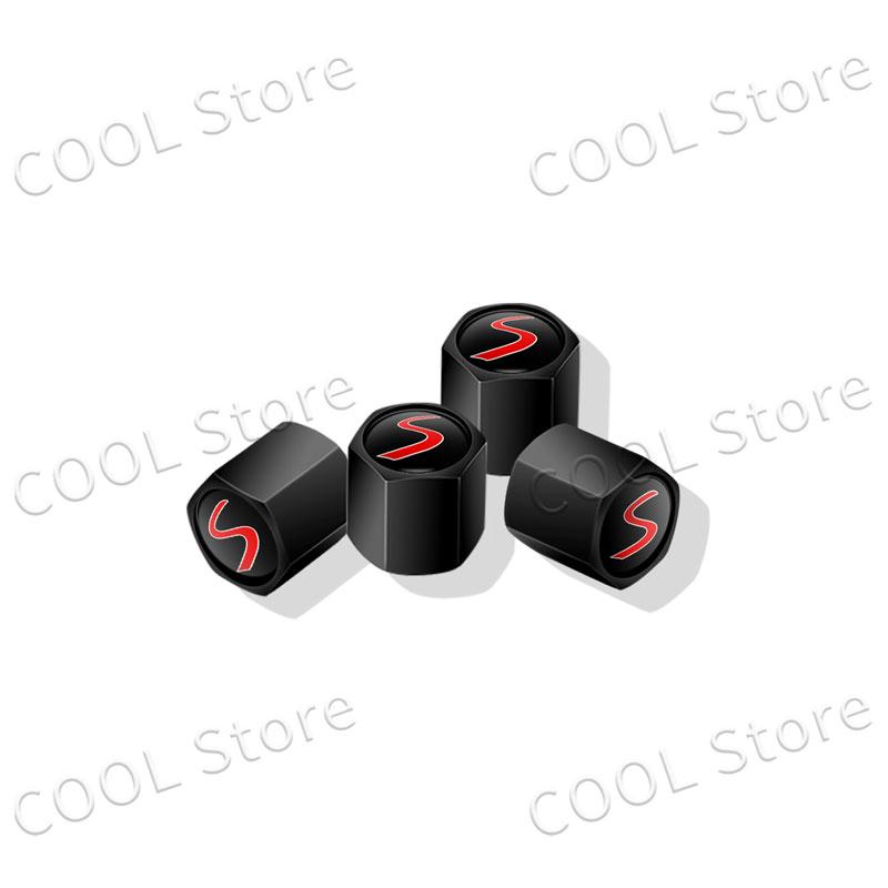 4Pcs Car Styling John Cooper Works Emblem Auto Wheel Tire Air Valve Caps Dust Cover For Mini Cooper S Logo R52 R53 R58 F55 F56K