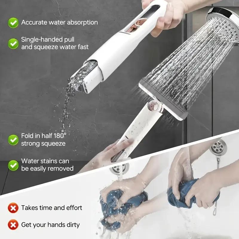 Cleaning Supplies Mini Squeeze Mop Home Kitchen Car Cleaning Mop Desk Cleaner Glass Sponge Cleaning Mop Household Cleaning Tools