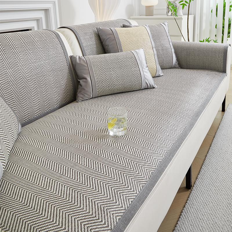 Summer Funda sofá Home Cool Feeling Slipcover Non-slip Ay Tsao Rattan Mat Sofa Cushion Couch Sofa Cover