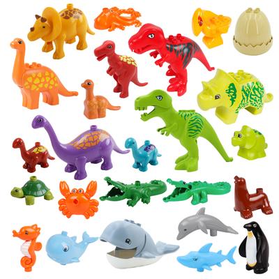 Big Size Building Blocks Accessories Shark Penguin Whale Dinosaur Compatible Bricks Animals Interactive Educational Toys for Kid