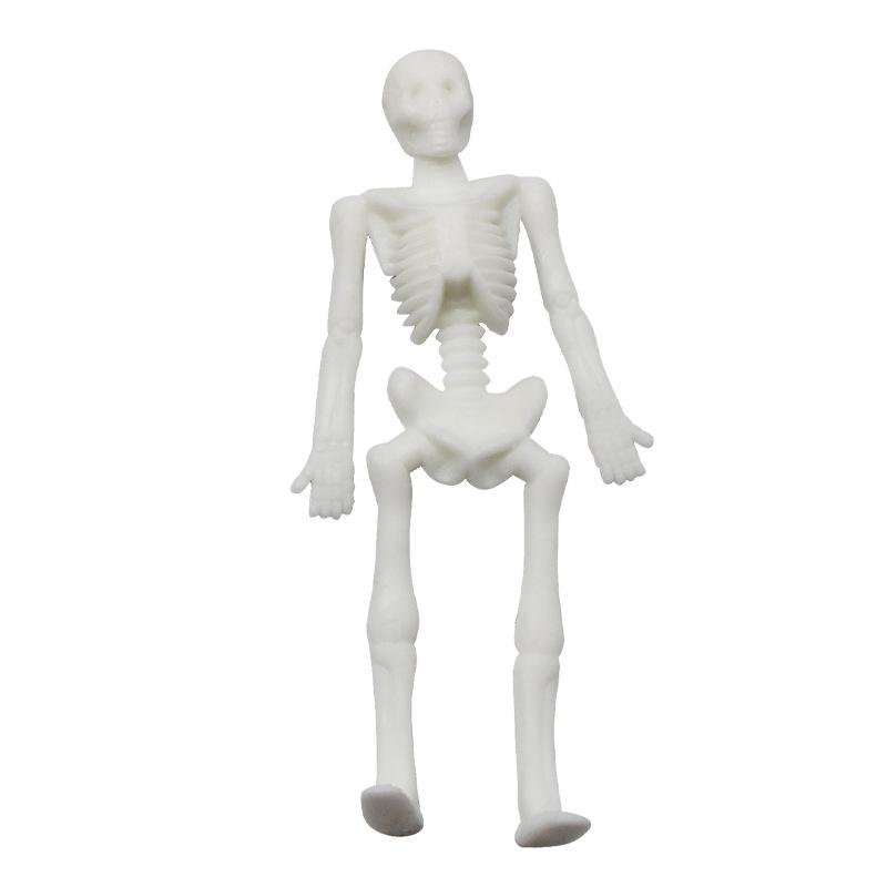 10 ks/sáček Flexibilní TPR Měkká guma Pružný Malý Zombie Kostlivec Muž Halloweenské Koleda Hračky Kreativní Mini Šílená Hračka