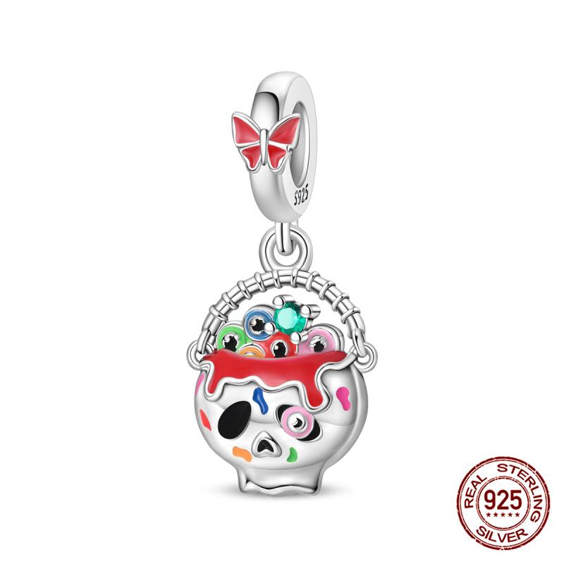 100% Coppernew Halloween Series Charm Pumpkin Skull Beads Fit Originalbracelet Diy Jewelry Making Gifts