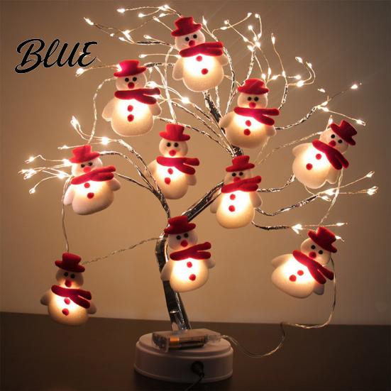 Winter Decor Lights Christmas Decorations Operated LED String Battery Snowman Garland Holiday Unique Lighting