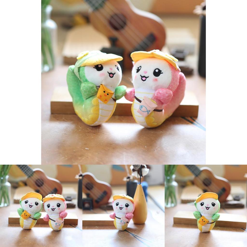Adorable Cute Baby Dragon Plush Toy Keychain Soft Short Plush Stuffed Snake Doll