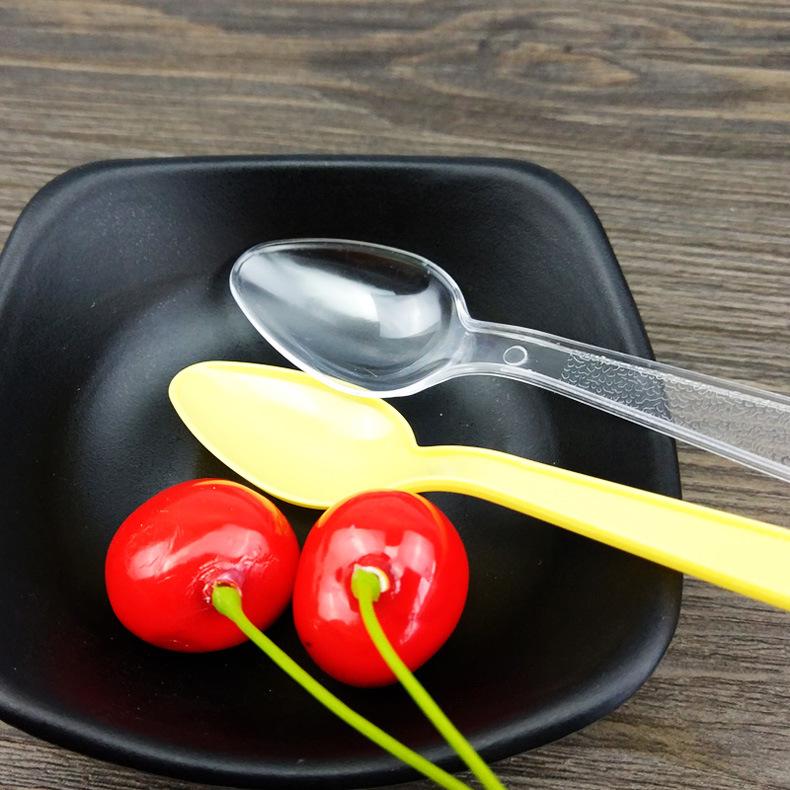 Disposable DS2 PS Plastic Pointed Ice Cream Spoon - Takeaway Packaging with Free Shipping