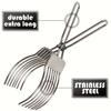1PC Stainless Steel Meat Tongs, Ham and Bread Slicer, Multi-functional Portable Barbecue Tongs for Home and Outdoor Use.