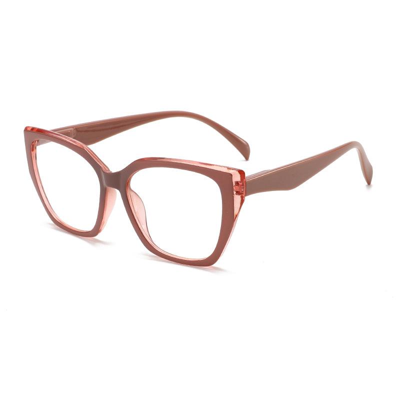 Cat Eye Reading Glasses Square Oversized Women Anti Blue Light Eyeglass Men Presbyopia Hyperopia Eyewear Vintage Lenses +1.0
