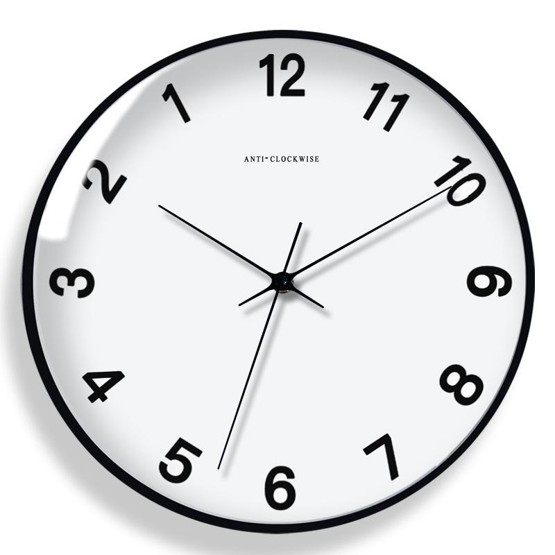Reverse Clock Creative Time Back Art Decorative Round Wall Clock Modern Design Living Room Decoration Clock Wall Home Decoration