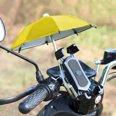 Mobile Phone Holder Mini Sunshade Umbrella Parasol Rainproof Polyester Mobile Umbrella Motorcycle Bicycle Decoration Accessories