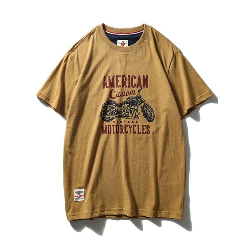 Export Export to Domestic Sales All Cotton Short Sleeve T-shirt Male Trendy Summer American Retro Pure Cotton Base White T-shirt
