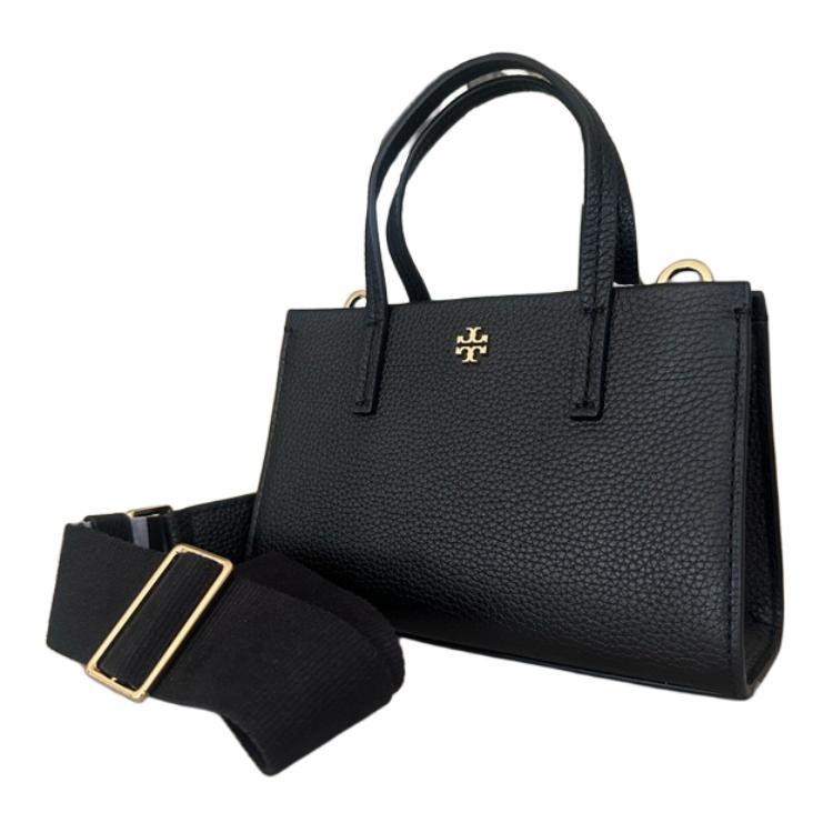 Tory Burch Logo Design Tote Bag Women Tote Bags Black 160637-006 Basic Set (Bag+Dust Bag)