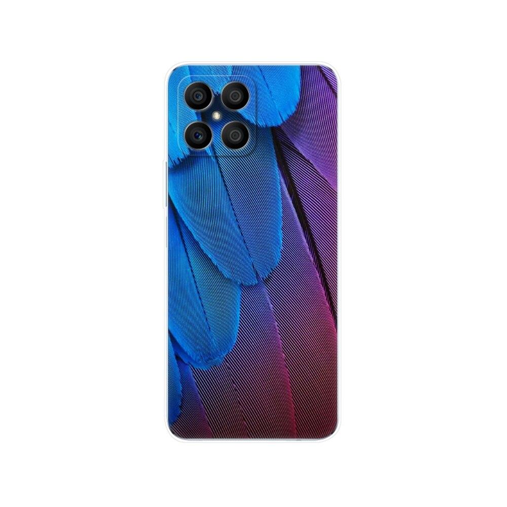 Husa pentru Honor X8 Husa din spate pentru HonorX8 Husa Honor X 8 Husa transparenta pentru telefon Geanta de protectie Tpu Husa din silicon moale Bara de protectie