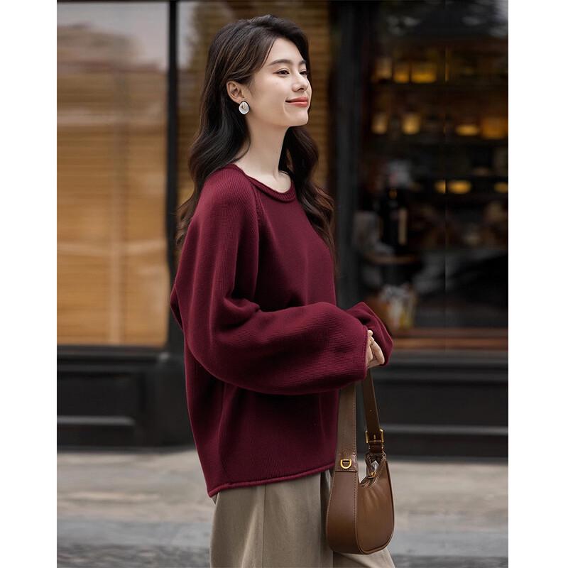 Mocana Women's Relaxed Lamb Wool Long Sleeve Sweater