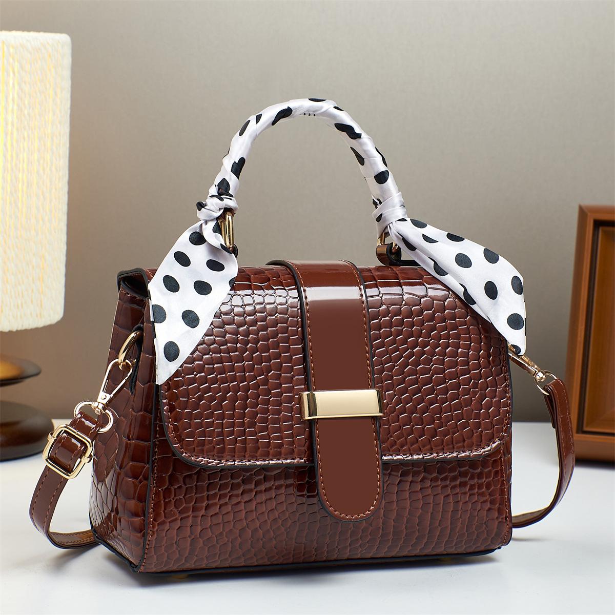 

Новая сумка Macaron высокого уровня внешнего вида с текстурой камня, популярная сумка через плечо 100, косая сумка через плечо ,