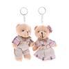 Cartoon Little Bear Plush Doll Keychain Cute Stuffed Rabbit Doll Keyring Couple Bag Pendant Backpack Hanging Decoration Gifts