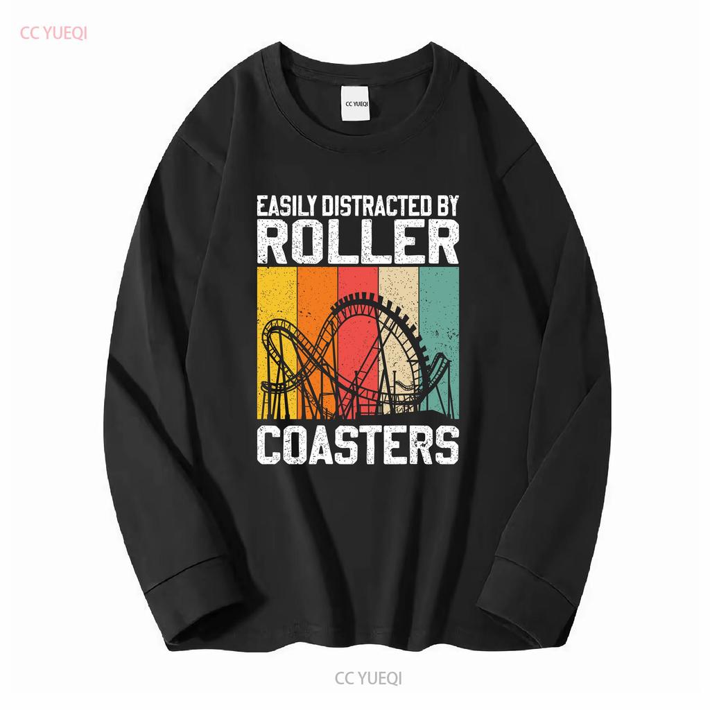 Theme Park Quote For A Lover T Shirt Roller Coaster Addict Rollercoaster Funny Amuseunisext Long Or Short Sleeves Vintage Washed
