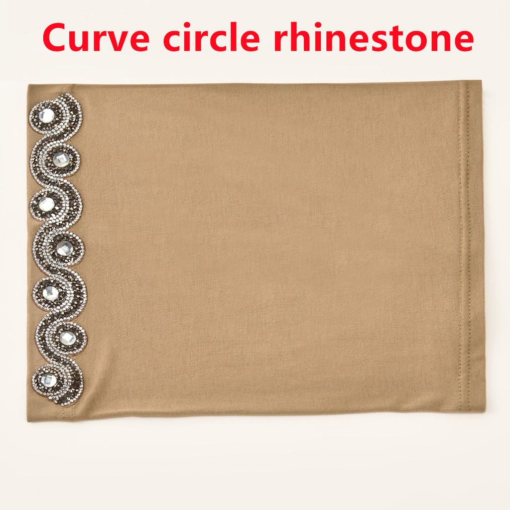 Muslimische Schlauchmützen Damen Weiche Premium Jersey Unterkappen Glänzender Strass Innerer Hijab Diamant Einlage Turban Offene Mützen Islam Ramadan