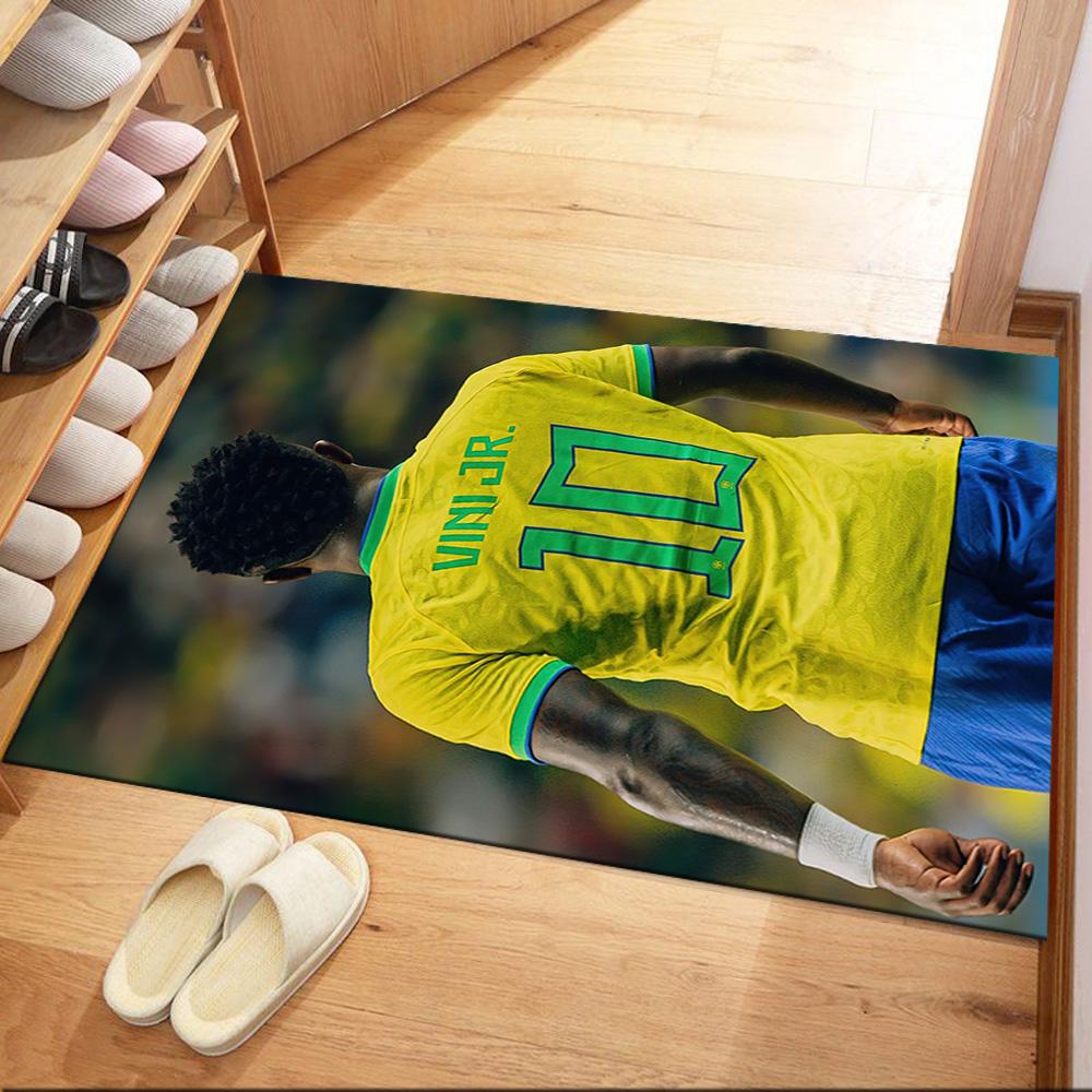 Brazilian Footballer Number Ten Square Rugs Are a Great Choice for Living Rooms, Bedrooms, Home Décor, and As Gifts.
