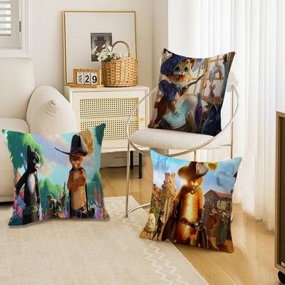 Movie P-Puss I-In Boots Pillow Gift Home Office Decoration Pillow Bedroom Sofa Car Cushion CoverPillow Case