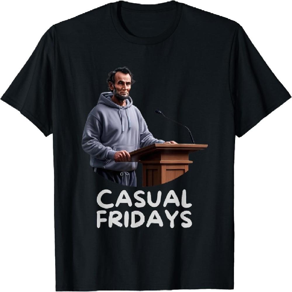 Авраам Линкольн Смешная футболка для пятницы XXXXXL чёрный