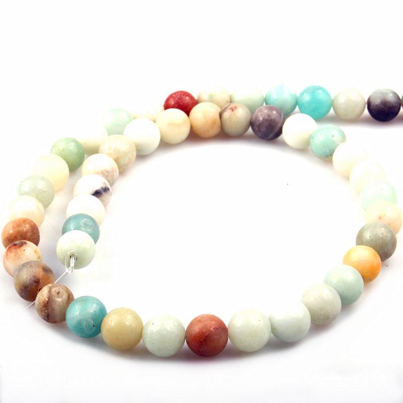 Natural Amazonite Round Beads Jewelry Accessories