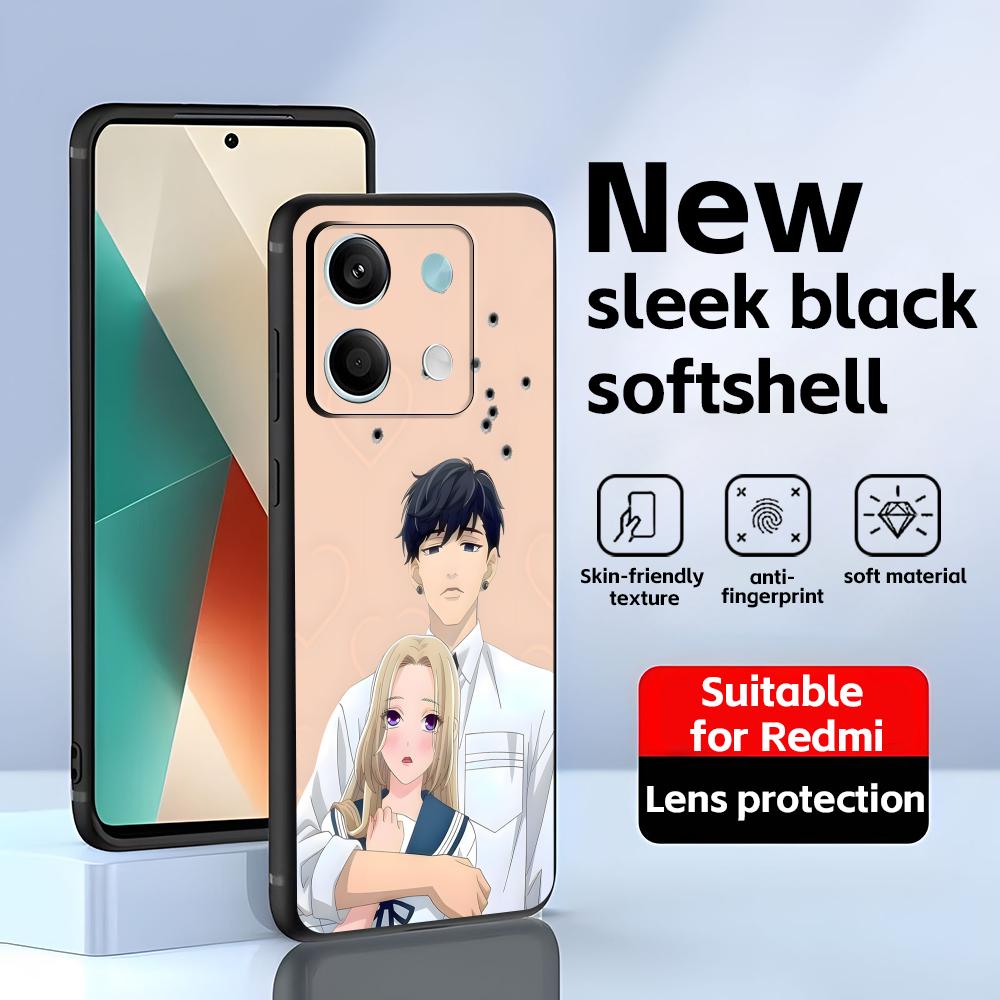 

A Girl & Her Guard Dog Phone Case For Redmi Note 14 13 12 11 Pro Plus S 5G 14C A3 Soft Black Phone Cover Redmi Note 14 5G (Global)