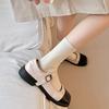 24 Calzini Bianchi Donna Primavera Estate Sottili Doppia Maglia Media Altezza Calzini Impilabili Stile Giapponese Coreano Semplici Calzini Donna