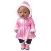 Long Coat Winter Doll Clothes For 18 Inch Girl Dolls Soft Plush Outfit Set Simple Wear Design