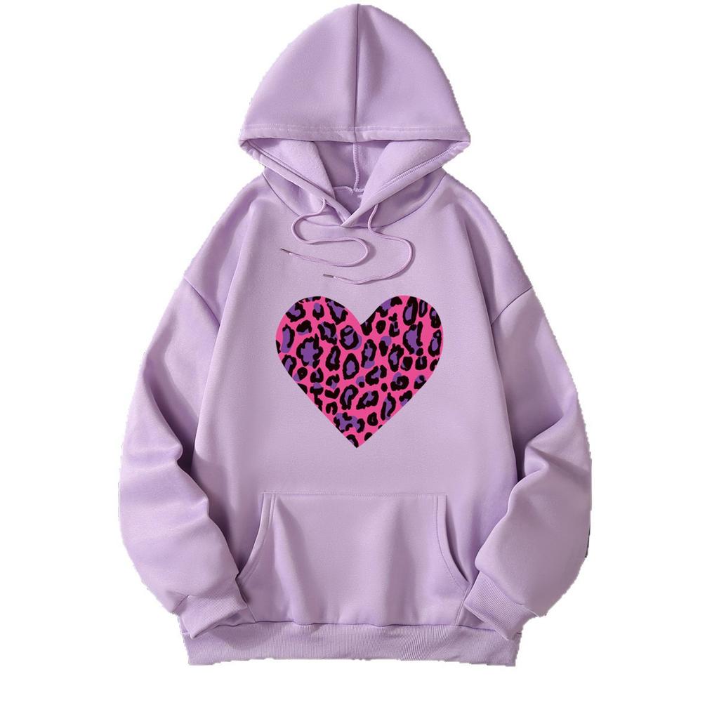Real autumn and winter trend printed sweater women's 2025 new hooded casual jacket women's ins large size hoodie