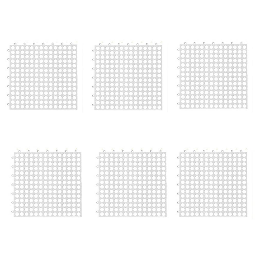 

6pcs Non-slip Pet Foot Rest Mats Hollow Corner Shower Mat Rabbit Floor Mat Pet Cage белый