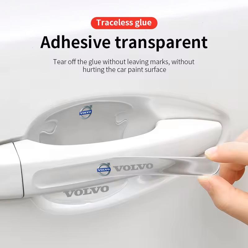 Nqgdf9 Car Door Bowl Handle Scratch Protective Stickers Car Anti-Collision Protection Strip For Volvo XC90 XC60 V50 S60 V70 V60 V40 S90