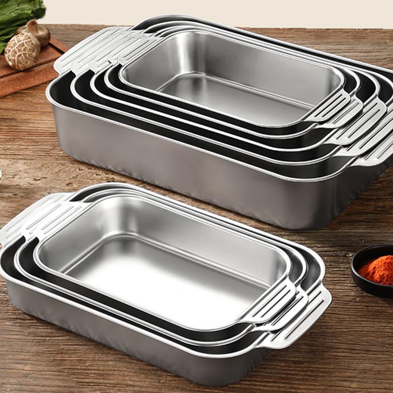 ZISIZ Stainless Steel Rectangular Roasting Pan