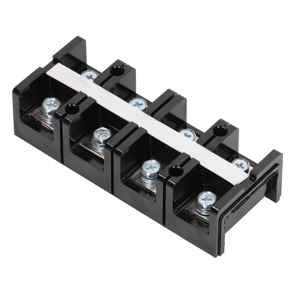 Terminal Block 2 Row Electric Wire Barrier Screw Strip for Power Supply with Cover AC600V