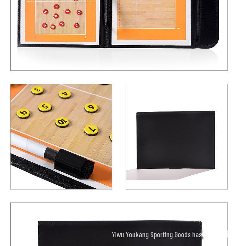 2.5-Fold Leather Volleyball Tactical Board Coaching Diagram Board
