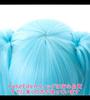 CaseEden Cosplay Wig Snow Miku SNOW MIKU Hatsune Miku Long Twin Tails with Vance Light Blue White Gradation White Mercier Wig Net Set of 2