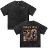 Shakira Las Mujeres Ya No Lloran World Tour 2026 Vintage Washed T-shirts Men Women Clothing Casual Harajuku Short Sleeve T Shirt