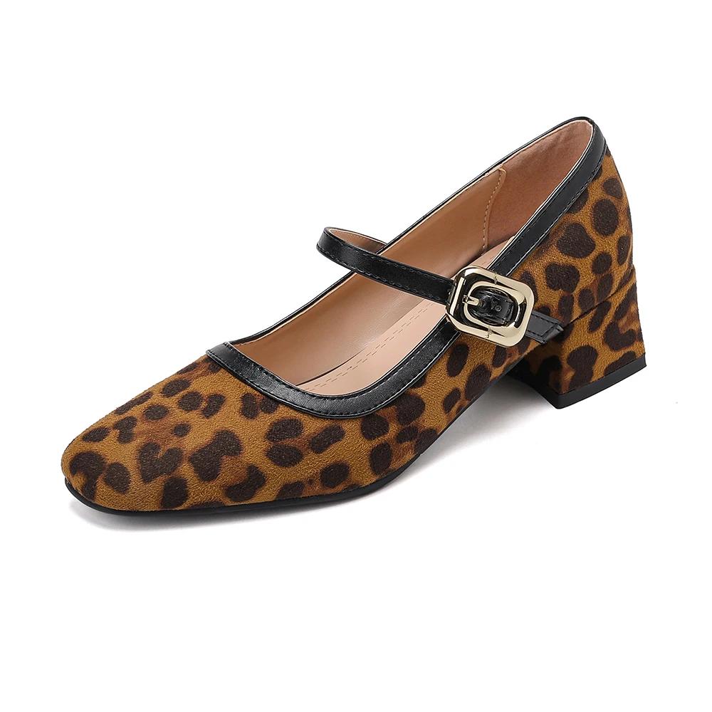 Fashion Women Daily Leopard Print High Heel Shoes Lady Casual Comfortable Spring Autumn Pumps Female Shoes 32-43 Bombas De Mujeres