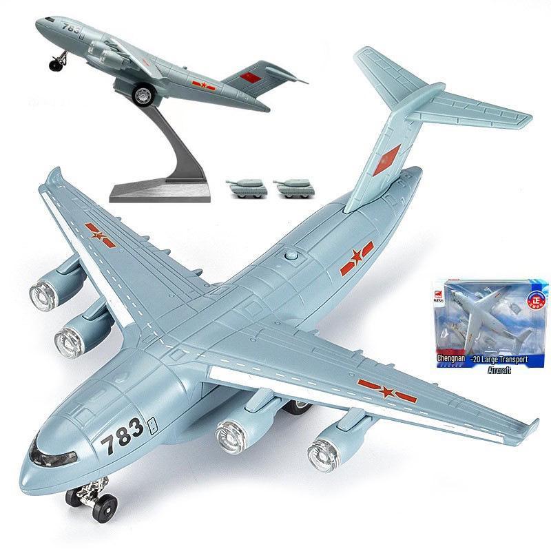 Cai Po Y-20 Military Transport Alloy Pull-Back Model 51406C