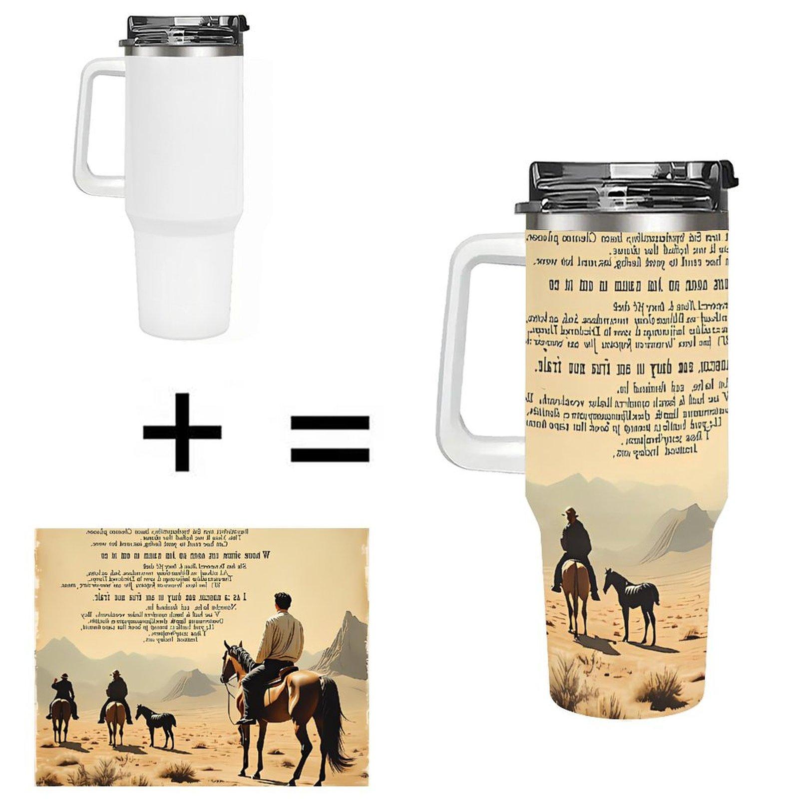 Bulk Order 40oz Stainless Steel Tumbler with Full Color Custom Logo and Design 40 oz(1133.98g) белый