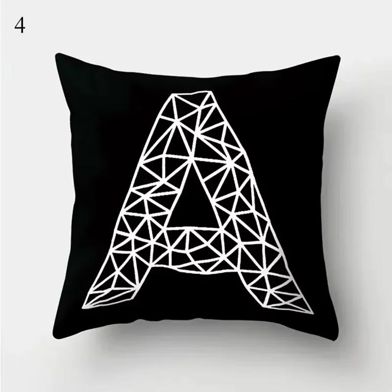 Black White Geometric Pillow Cover, Modern Party Decoration Cushion Case For Theme Events, Home Celebration Decor