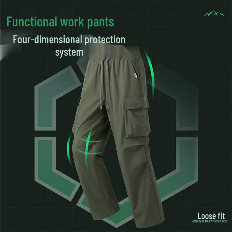 Mark Huafei Men's Lightweight Loose Fit Cargo Pants